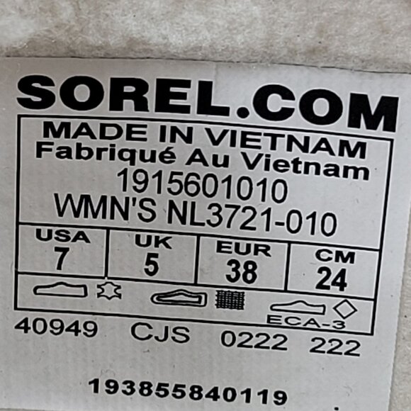 Sorel Emelie Women's Genuine Shearling Short Lace Cozy Black Boots US Size 7 NWB - Picture 12 of 12